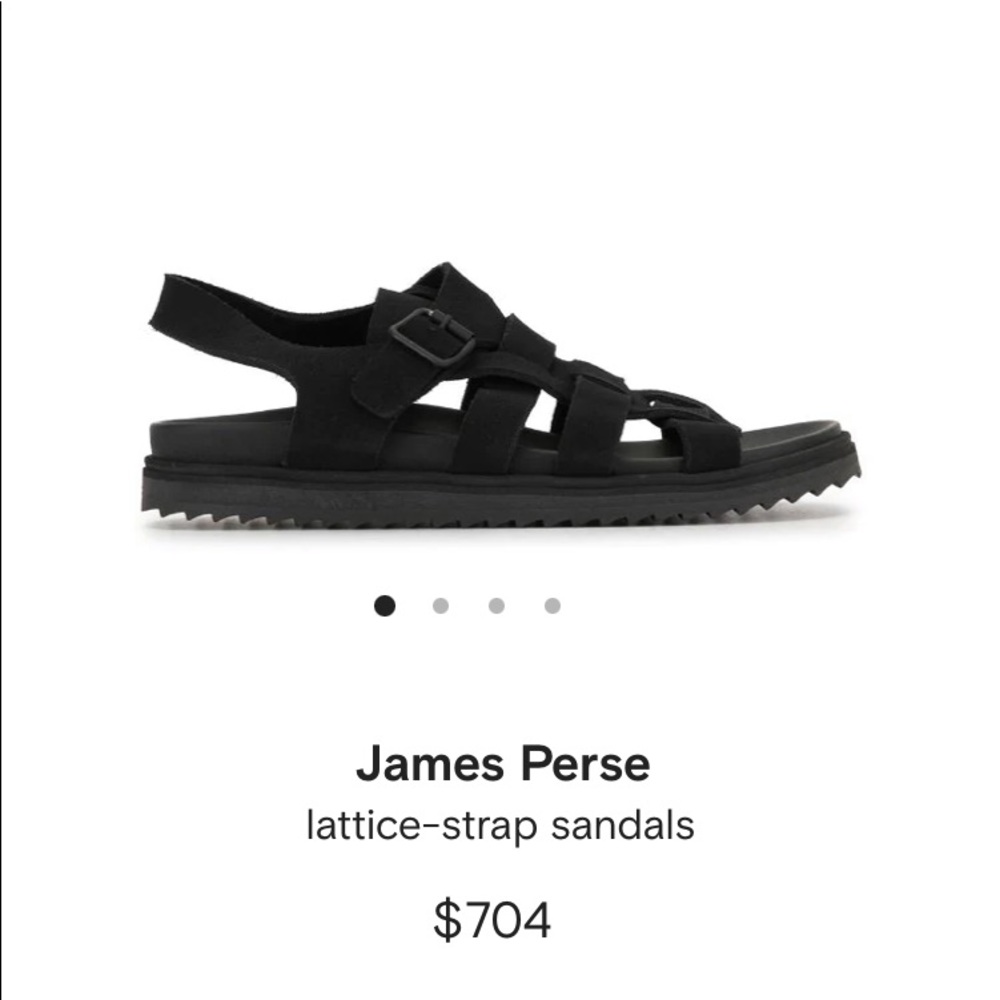James Perse Lattice Strapped Sandals